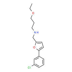 ChemSpider 2D Image | N-{[5-(3-Chlorophenyl)-2-furyl]methyl}-3-ethoxy-1-propanamine | C16H20ClNO2
