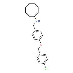ChemSpider 2D Image | N-{4-[(4-Chlorobenzyl)oxy]benzyl}cyclooctanamine | C22H28ClNO