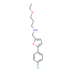 ChemSpider 2D Image | N-{[5-(4-Chlorophenyl)-2-furyl]methyl}-3-ethoxy-1-propanamine | C16H20ClNO2