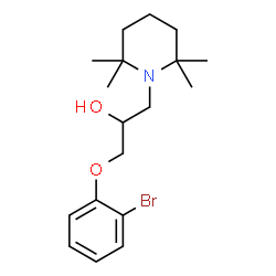 ChemSpider 2D Image | 1-(2-Bromophenoxy)-3-(2,2,6,6-tetramethyl-1-piperidinyl)-2-propanol | C18H28BrNO2