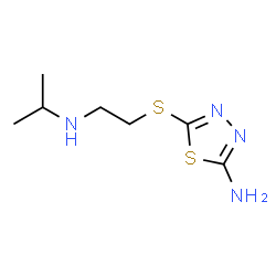 ChemSpider 2D Image | 5-{[2-(Isopropylamino)ethyl]sulfanyl}-1,3,4-thiadiazol-2-amine | C7H14N4S2