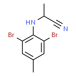 ChemSpider 2D Image | 2-[(2,6-Dibromo-4-methylphenyl)amino]propanenitrile | C10H10Br2N2