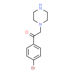 ChemSpider 2D Image | 1-(4-Bromophenyl)-2-(1-piperazinyl)ethanone | C12H15BrN2O