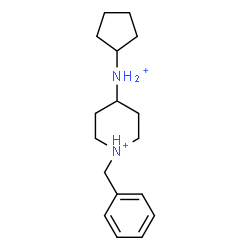 ChemSpider 2D Image | 1-Benzyl-4-(cyclopentylammonio)piperidinium | C17H28N2