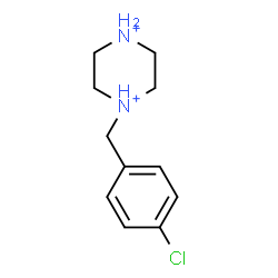 ChemSpider 2D Image | 1-(4-Chlorobenzyl)piperazinediium | C11H17ClN2