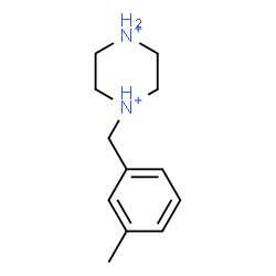ChemSpider 2D Image | 1-(3-Methylbenzyl)piperazinediium | C12H20N2