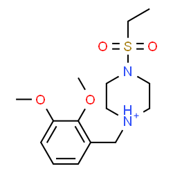 ChemSpider 2D Image | 1-(2,3-Dimethoxybenzyl)-4-(ethylsulfonyl)piperazin-1-ium | C15H25N2O4S