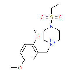 ChemSpider 2D Image | 1-(2,5-Dimethoxybenzyl)-4-(ethylsulfonyl)piperazin-1-ium | C15H25N2O4S