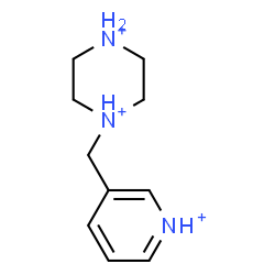 ChemSpider 2D Image | 1-(3-Pyridiniumylmethyl)piperazinediium | C10H18N3