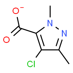ChemSpider 2D Image | 4-Chloro-1,3-dimethyl-1H-pyrazole-5-carboxylate | C6H6ClN2O2