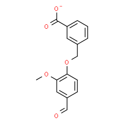 ChemSpider 2D Image | 3-[(4-Formyl-2-methoxyphenoxy)methyl]benzoate | C16H13O5