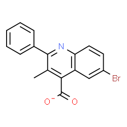 ChemSpider 2D Image | 6-Bromo-3-methyl-2-phenyl-4-quinolinecarboxylate | C17H11BrNO2