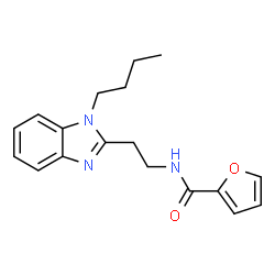 ChemSpider 2D Image | N-[2-(1-Butyl-1H-benzimidazol-2-yl)ethyl]-2-furamide | C18H21N3O2