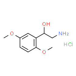 ChemSpider 2D Image | 2-Amino-1-(2,5-dimethoxyphenyl)ethanol hydrochloride | C10H16ClNO3