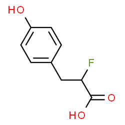 ChemSpider 2D Image | 2-Fluoro-3-(4-hydroxyphenyl)propanoic acid | C9H9FO3