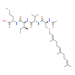 ChemSpider 2D Image | AC-CYS(FARNESYL)-VAL-ILE-MET-OH | C36H62N4O6S2