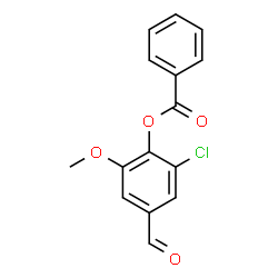 ChemSpider 2D Image | 2-Chloro-4-formyl-6-methoxyphenyl benzoate | C15H11ClO4