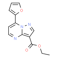 ChemSpider 2D Image | ethyl 7-(2-furyl)pyrazolo[1,5-a]pyrimidine-3-carboxylate | C13H11N3O3