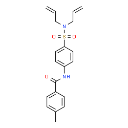 ChemSpider 2D Image | N-[4-(Diallylsulfamoyl)phenyl]-4-methylbenzamide | C20H22N2O3S