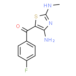 ChemSpider 2D Image | [4-Amino-2-(methylamino)-1,3-thiazol-5-yl](4-fluorophenyl)methanone | C11H10FN3OS
