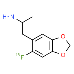 ChemSpider 2D Image | 1-[6-(~18~F)Fluoro-1,3-benzodioxol-5-yl]-2-propanamine | C10H1218FNO2