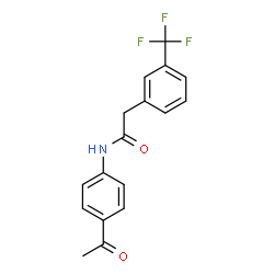 ChemSpider 2D Image | N-(4-Acetylphenyl)-2-[3-(trifluoromethyl)phenyl]acetamide | C17H14F3NO2