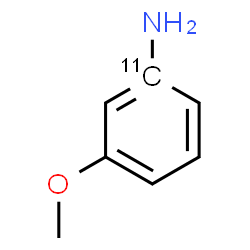 ChemSpider 2D Image | 3-Methoxy(1-~11~C)aniline | C611CH9NO