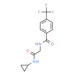 ChemSpider 2D Image | N-[2-(Cyclopropylamino)-2-oxoethyl]-4-(trifluoromethyl)benzamide | C13H13F3N2O2