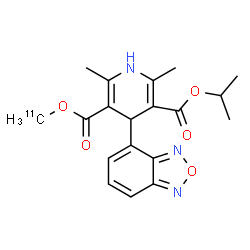 ChemSpider 2D Image | Isopropyl (~11~C)methyl 4-(2,1,3-benzoxadiazol-4-yl)-2,6-dimethyl-1,4-dihydro-3,5-pyridinedicarboxylate | C1811CH21N3O5