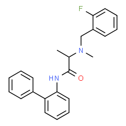 ChemSpider 2D Image | N-2-Biphenylyl-N~2~-(2-fluorobenzyl)-N~2~-methylalaninamide | C23H23FN2O