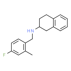 ChemSpider 2D Image | N-(4-Fluoro-2-methylbenzyl)-1,2,3,4-tetrahydro-2-naphthalenamine | C18H20FN