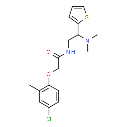 ChemSpider 2D Image | 2-(4-Chloro-2-methylphenoxy)-N-[2-(dimethylamino)-2-(2-thienyl)ethyl]acetamide | C17H21ClN2O2S