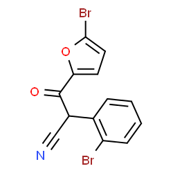 ChemSpider 2D Image | 3-(5-Bromo-2-furyl)-2-(2-bromophenyl)-3-oxopropanenitrile | C13H7Br2NO2