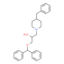 ChemSpider 2D Image | 1-(4-Benzyl-1-piperidinyl)-3-(diphenylmethoxy)-2-propanol | C28H33NO2
