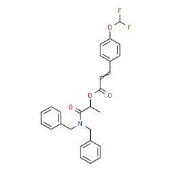 ChemSpider 2D Image | 1-(Dibenzylamino)-1-oxo-2-propanyl 3-[4-(difluoromethoxy)phenyl]acrylate | C27H25F2NO4