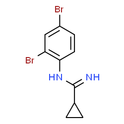 ChemSpider 2D Image | N-(2,4-Dibromophenyl)cyclopropanecarboximidamide | C10H10Br2N2