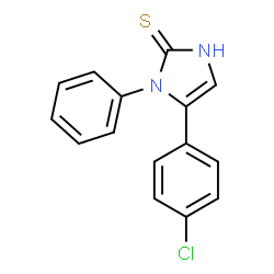 ChemSpider 2D Image | 4-(4-chlorophenyl)-3-phenyl-1H-imidazole-2-thione | C15H11ClN2S