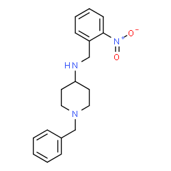 ChemSpider 2D Image | 1-Benzyl-N-(2-nitrobenzyl)-4-piperidinamine | C19H23N3O2