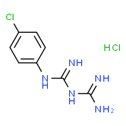 ChemSpider 2D Image | 1-(4-Chlorophenyl)biguanide hydrochloride | C8H11Cl2N5