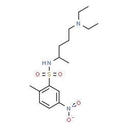 ChemSpider 2D Image | N-[5-(Diethylamino)-2-pentanyl]-2-methyl-5-nitrobenzenesulfonamide | C16H27N3O4S