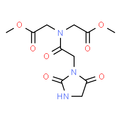 ChemSpider 2D Image | Dimethyl 2,2'-{[(2,5-dioxo-1-imidazolidinyl)acetyl]imino}diacetate | C11H15N3O7