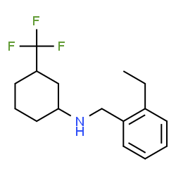 ChemSpider 2D Image | N-(2-Ethylbenzyl)-3-(trifluoromethyl)cyclohexanamine | C16H22F3N