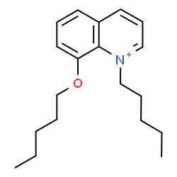 ChemSpider 2D Image | 1-Pentyl-8-(pentyloxy)quinolinium | C19H28NO
