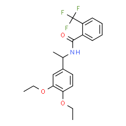 ChemSpider 2D Image | N-[1-(3,4-Diethoxyphenyl)ethyl]-2-(trifluoromethyl)benzamide | C20H22F3NO3