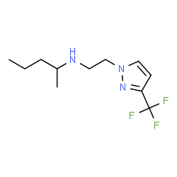 ChemSpider 2D Image | N-{2-[3-(Trifluoromethyl)-1H-pyrazol-1-yl]ethyl}-2-pentanamine | C11H18F3N3