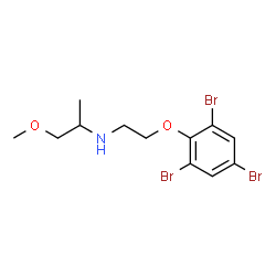 ChemSpider 2D Image | 1-Methoxy-N-[2-(2,4,6-tribromophenoxy)ethyl]-2-propanamine | C12H16Br3NO2