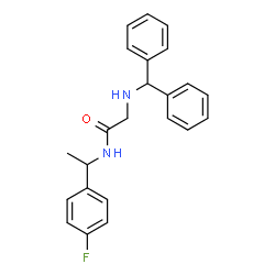 ChemSpider 2D Image | N~2~-(Diphenylmethyl)-N-[1-(4-fluorophenyl)ethyl]glycinamide | C23H23FN2O