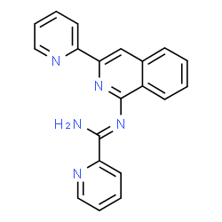 ChemSpider 2D Image | (Imino-2-pyridylmethyl)(3-(2-pyridyl)isoquinolyl)amine | C20H15N5