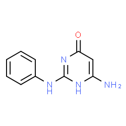 ChemSpider 2D Image | 6-Amino-2-anilino-4(1H)-pyrimidinone | C10H10N4O