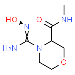 ChemSpider 2D Image | 4-(N'-Hydroxycarbamimidoyl)-N-methyl-3-morpholinecarboxamide | C7H14N4O3